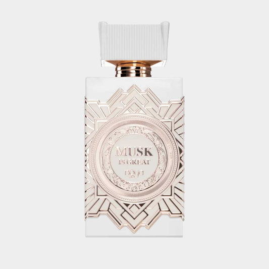 Afnan Perfumes Zimaya Musk Is Great, een stijlvolle parfumfles met een luxe design en een elegante uitstraling.