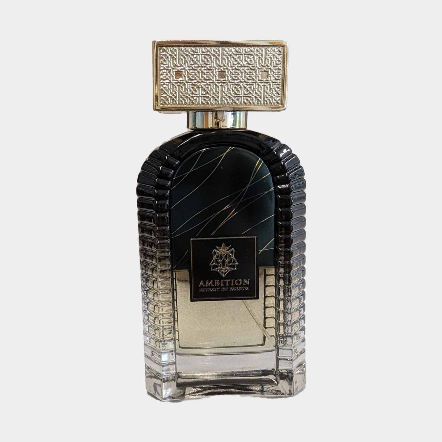 Aristic Parfums Ambition sample in een elegant flacon met een moderne ombre-afwerking, ontworpen voor een verfijnde geurervaring.