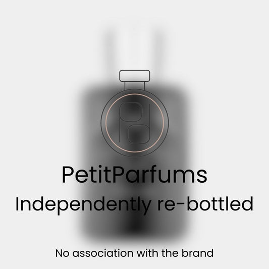 Carlisle Sample geurflacon met gespreksstarter over ongebonden parfumherinneringen, opnieuw gebotteld door PetitParfums.