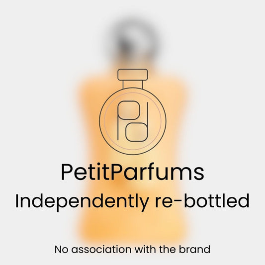 Cassili Sample van PetitParfums, een onafhankelijk herschouwd parfum in een elegante fles. Geen associatie met het merk.