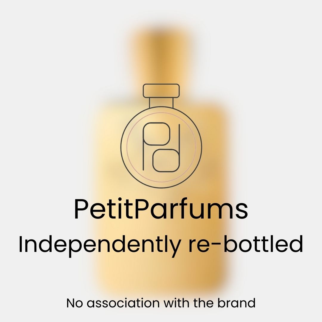 Godolphin Sample van Petit Parfums, onafhankelijk opnieuw gebotteld met een naamloze fles op een neutrale achtergrond.