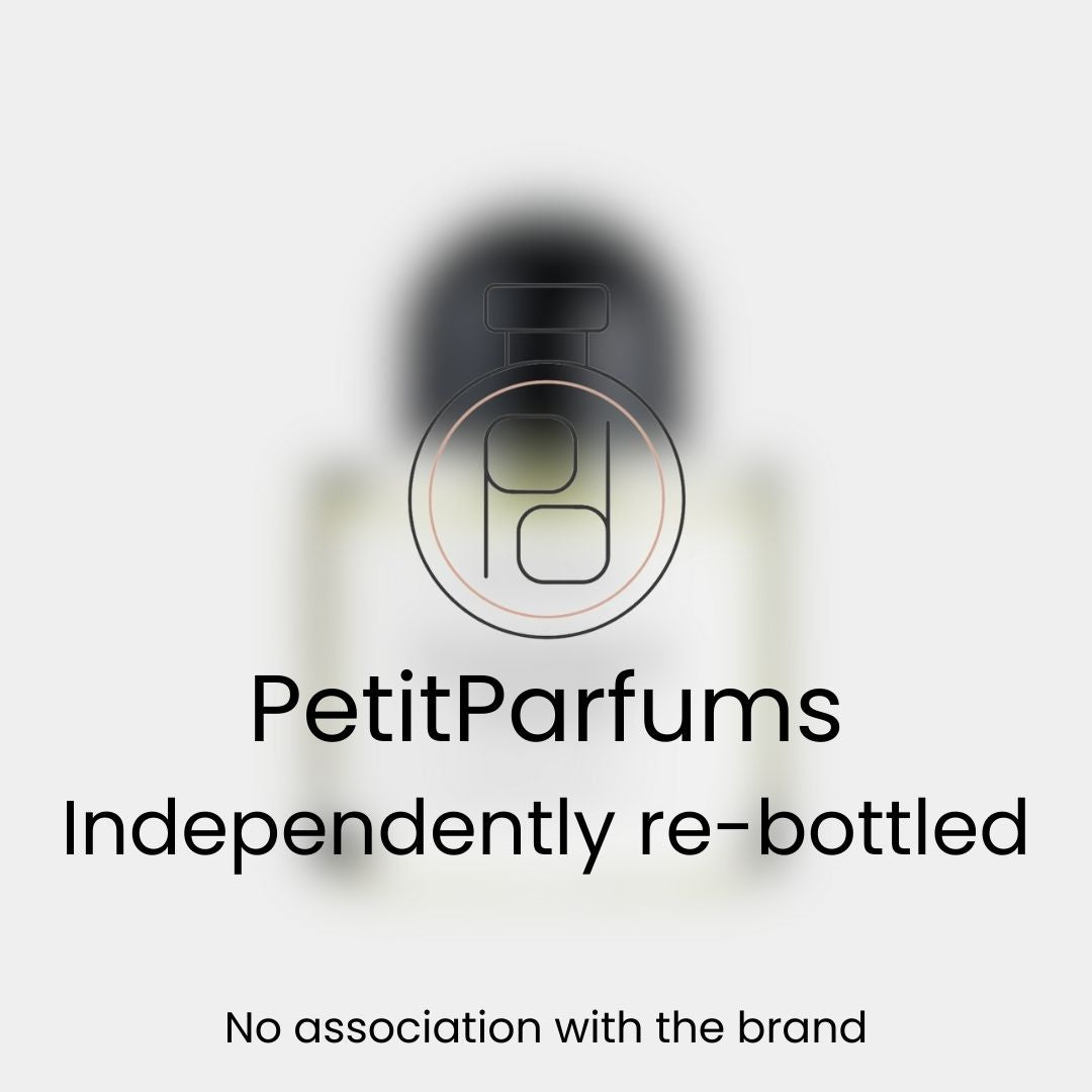 Eleventh Hour Sample van PetitParfums, onafhankelijk opnieuw gebotteld, vermeldt dat er geen associatie met het merk is.