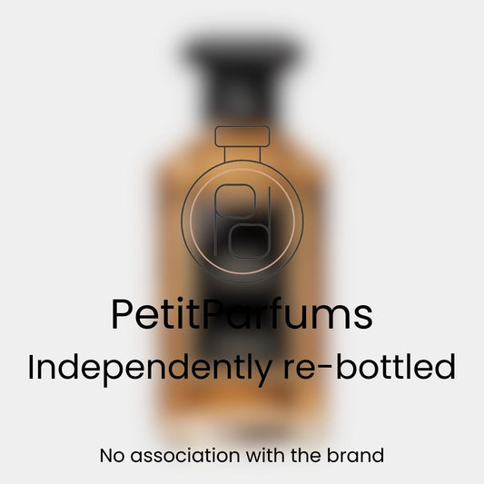 Monster van Néroli Outrenoir in een elegante verpakking, opnieuw gebotteld door PetitParfums. Deze geur belooft een verfijnde ervaring.