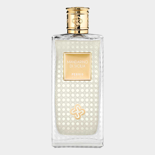 Sample of Perris Monte Carlo Mandarino di Sicilia, presented in an elegant glass bottle with a decorative label, showcasing a fresh and citrusy scent.