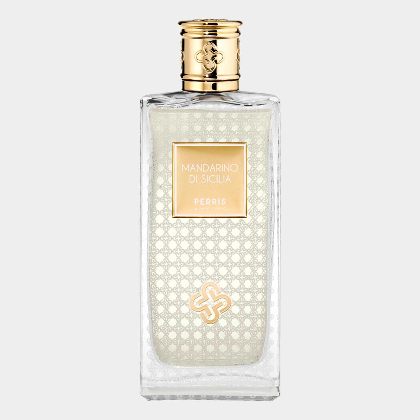 Full bottle of Perris Monte Carlo Mandarino di Sicilia, een elegante parfumfles met een frisse, citrusachtige geur die de essentie van Sicilië vangt.