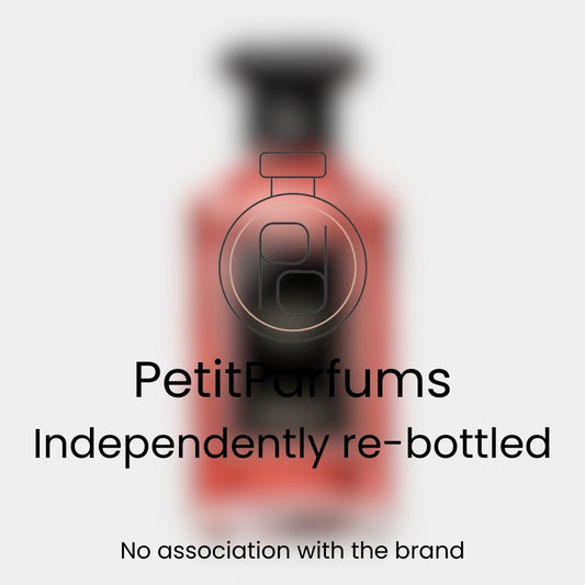 Patchouli Paris Sample van PetitParfums, een onafhankelijk opnieuw gebotteld parfum in een stijlvolle vormgegeven fles.