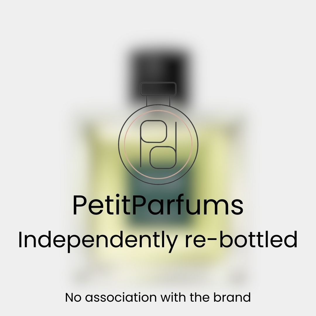 Sample van Vetiver EDT in een stijlvolle verpakking, opnieuw gebotteld door PetitParfums. Geschikt voor liefhebbers van frisse en aardse geuren.