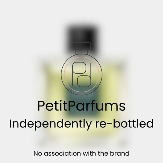 Sample van Vetiver EDT in een stijlvolle verpakking, opnieuw gebotteld door PetitParfums. Geschikt voor liefhebbers van frisse en aardse geuren.