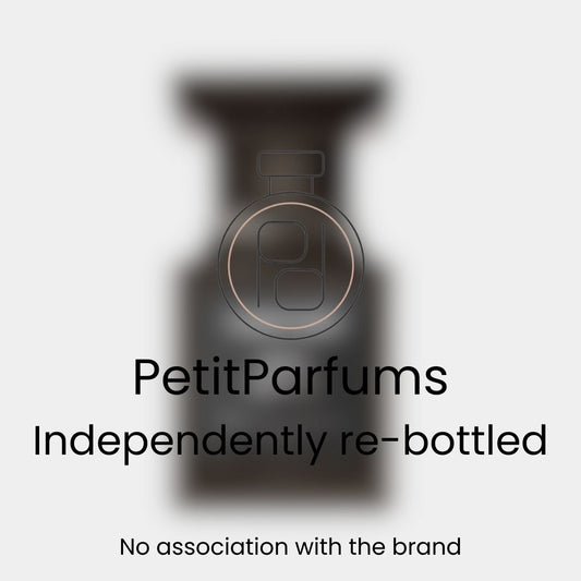 Monster van Oud Wood, prachtig gepresenteerd in een hergevuld flesje door PetitParfums, zonder associatie met het originele merk.