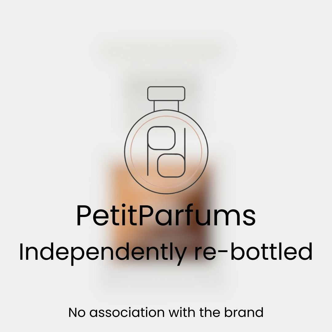 Soleil de Feu Sample, een elegant voorbeeld van een parfumflesje, opnieuw gebotteld door PetitParfums zonder associatie met het merk.