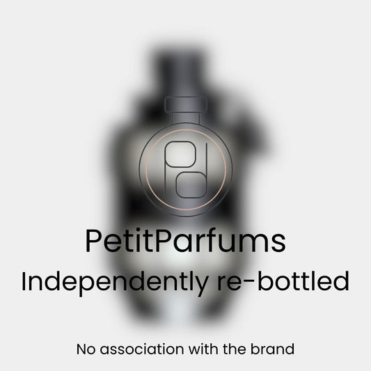 Spicebomb Sample in een opnieuw verpakte fles van PetitParfums, zonder associatie met het merk.