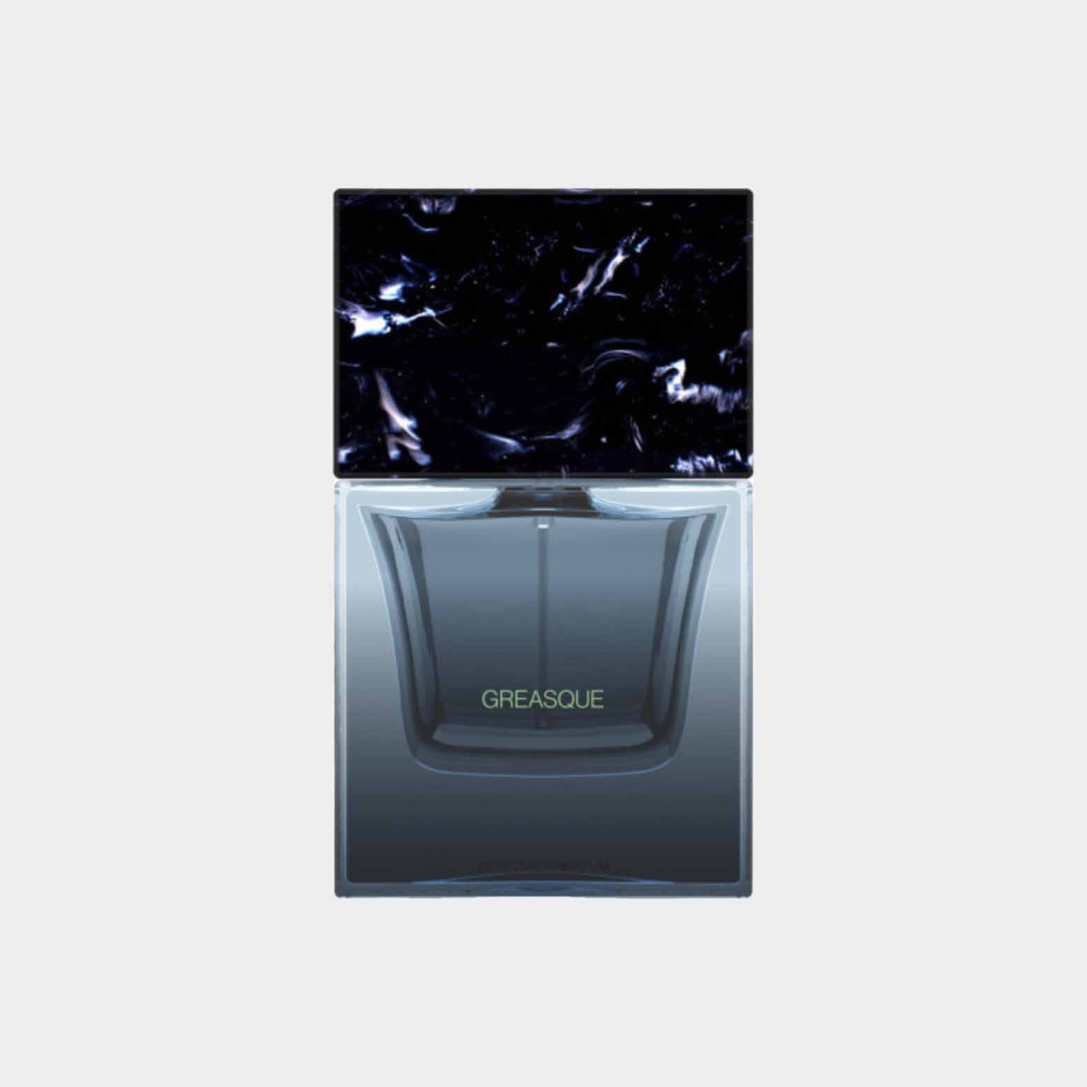 Sora Dora Greasque Full bottle met een moderne vormgeving en een eigentijdse zwarte dop, perfect voor elke parfumliefhebber.