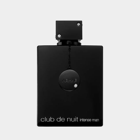 Armaf Club de Nuit Intense Man Parfum Sample in a elegante zwarte flacon met een strakke uitstraling.