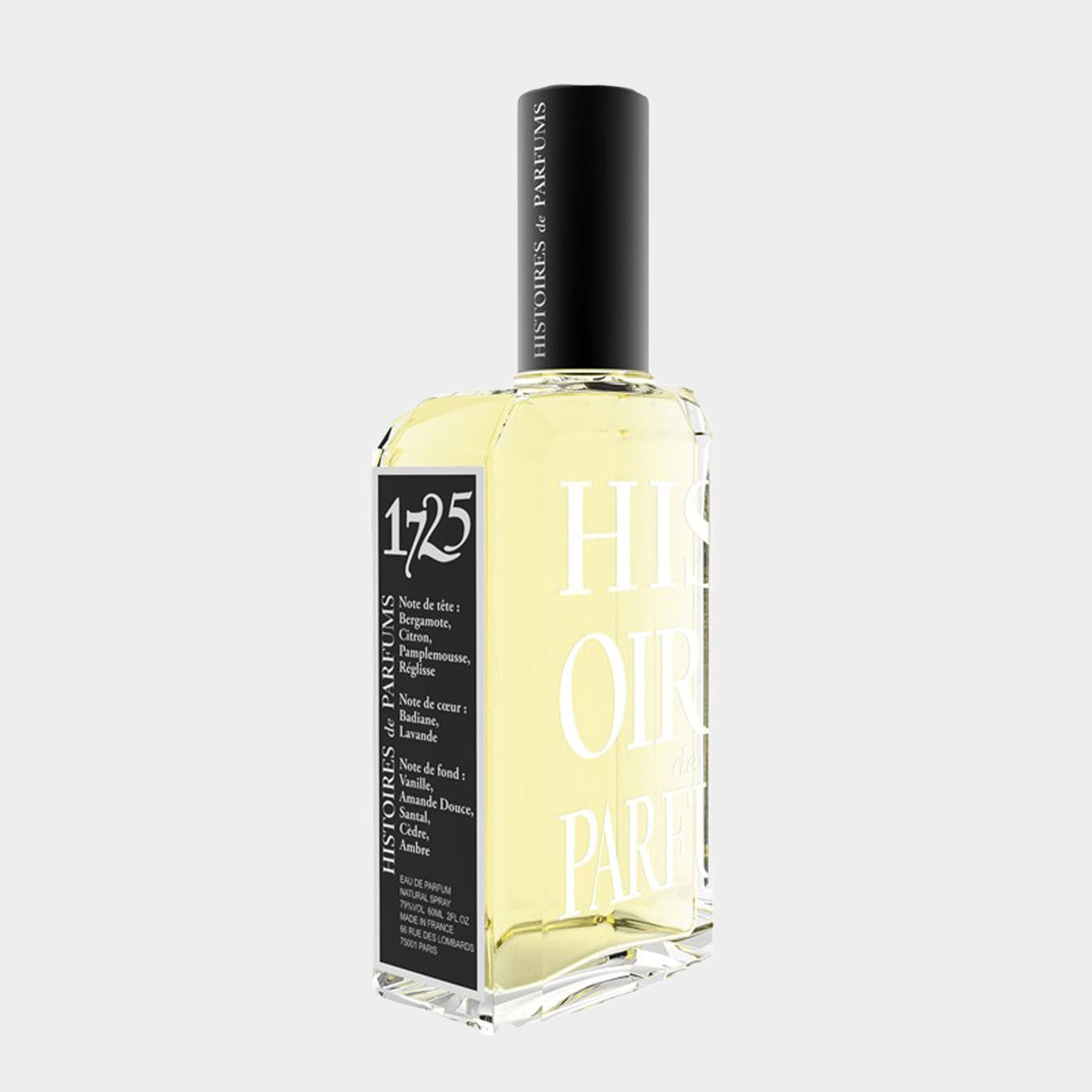 Histoires de Parfums 1725 Sample, een elegante parfumflacon met een frisse, lichtgele geur, perfect voor liefhebbers van luxe parfums.