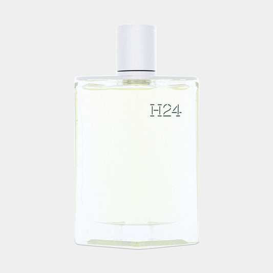 Hermès H24 EDT Sample, een transparante flacon met een moderne, strakke uitstraling, perfect voor een verfrissende geurervaring.